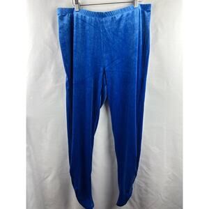 Women’s Shavonne Dorsey Royal Blue Velvet Leggings Size XL